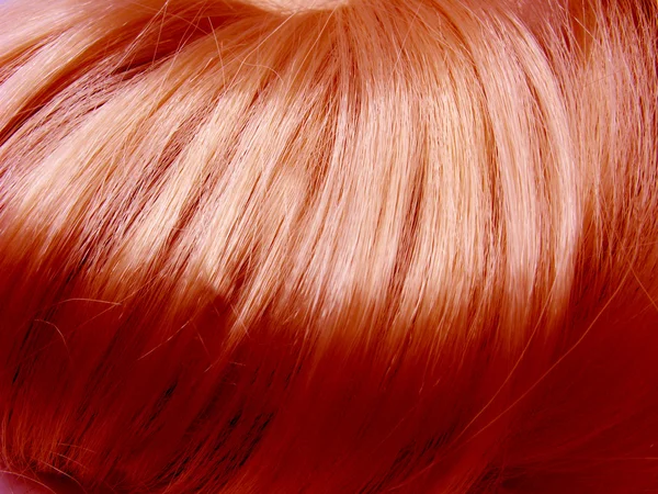 Glänsande röda hår textur bakgrund — Stockfoto