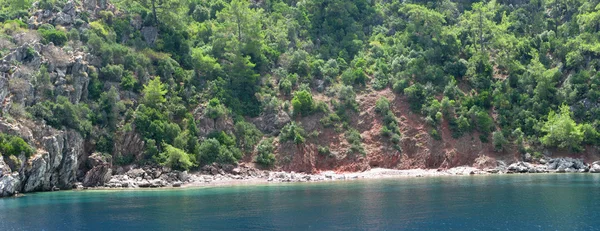 Panorama pejzaż dzikiej plaży — Zdjęcie stockowe