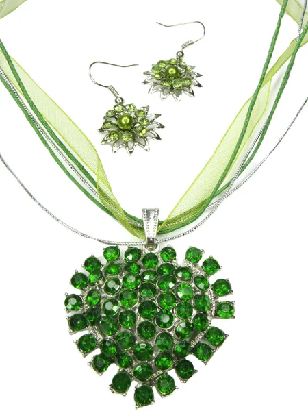 Biżuteria wisiorek kolczyki z kryształów jasny — Zdjęcie stockowe