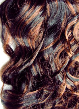 Curly highlight hair texture background clipart