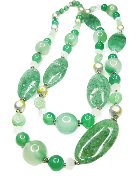 Verde brillante semigem perlas —  Fotos de Stock