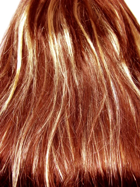 Gingery destacar fundo textura do cabelo — Fotografia de Stock