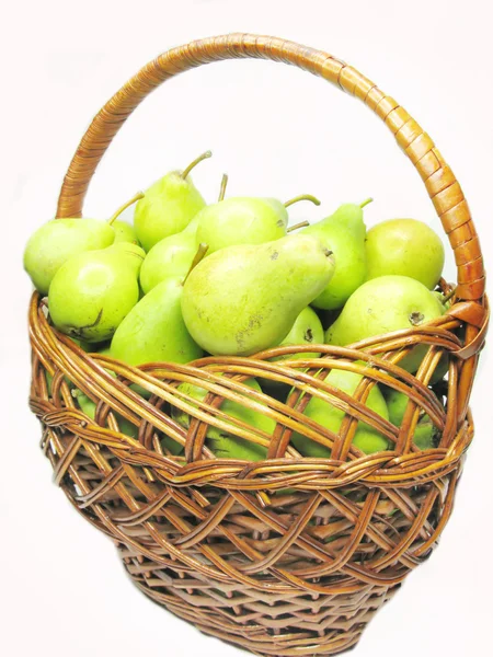 Stock image Basket full of ripe pears