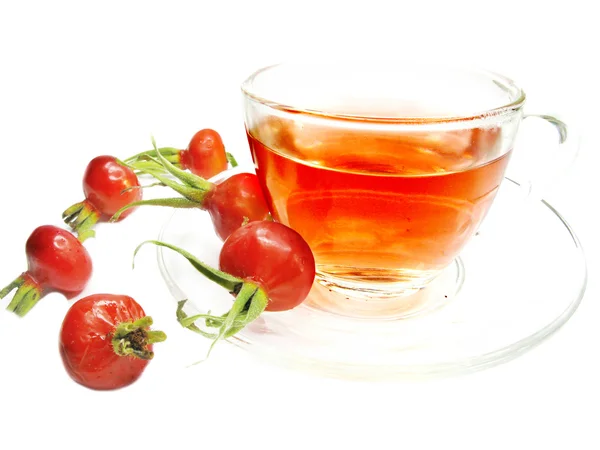 Ekstrakt z owoców herbaty z dzikiej róży biodra — Zdjęcie stockowe