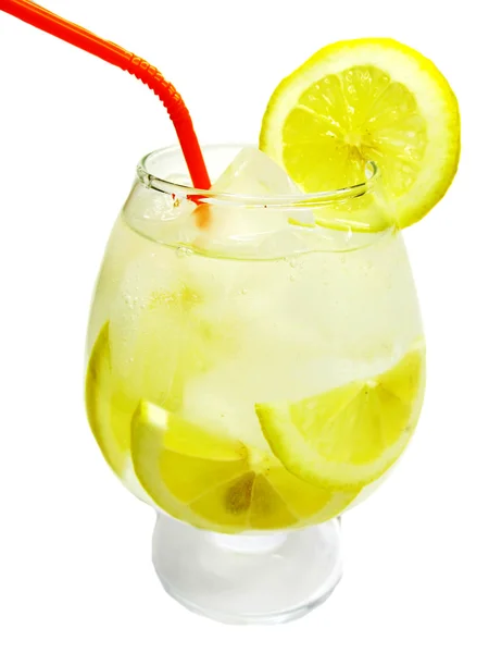 Fruit punch cocktail drink with lemon — Stock Photo, Image