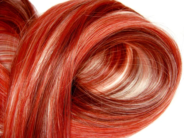 Red highlight hair texture background — Stock Photo, Image