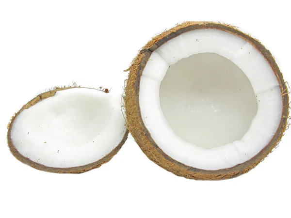 Orzech kokosowy na białym tle — Zdjęcie stockowe