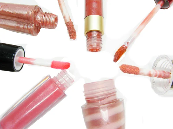Kosmetik Lipgloss Set für Make-up — Stockfoto