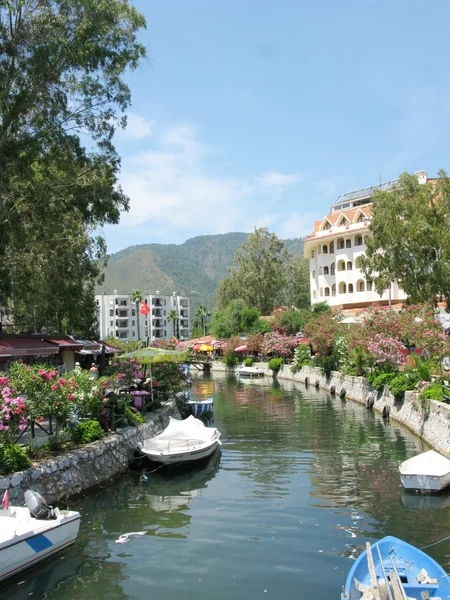 River canal in sea resort — Stock Photo, Image