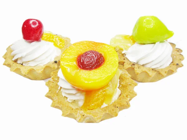 Γλυκό fancycakes με φρούτα — Φωτογραφία Αρχείου