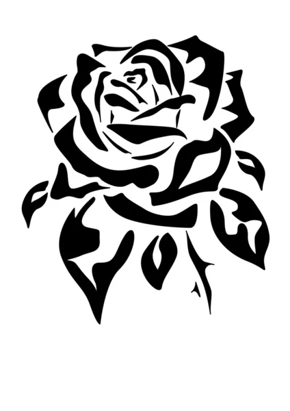 Rose. icone .tattoo  . — Vettoriale Stock