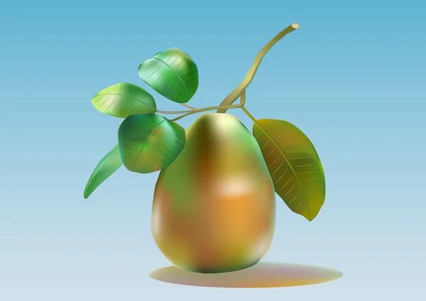梨是世界美味水果之一 . — 图库矢量图片