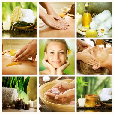 Spa Collage. Dayspa Concept clipart