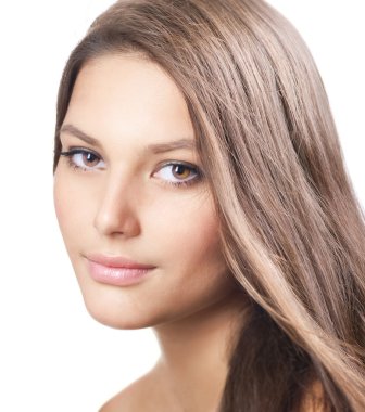 Beautiful Healthy Girl's Face. Perfect Clear Skin clipart