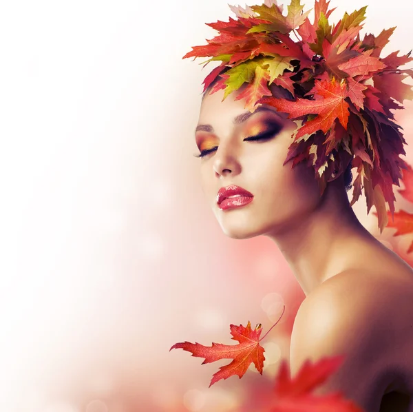 Herfst schoonheid mode portret — Stockfoto