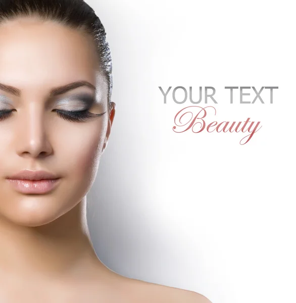 Piękne moda luksus makijaż — Zdjęcie stockowe