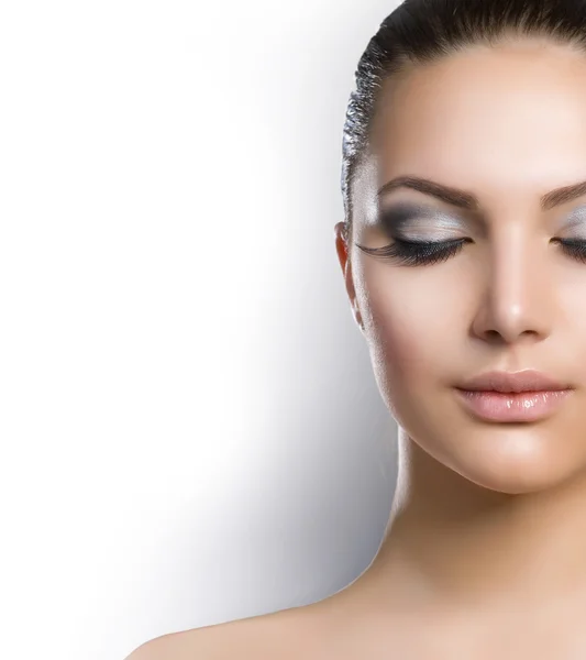 Vacker mode lyx makeup — Stockfoto