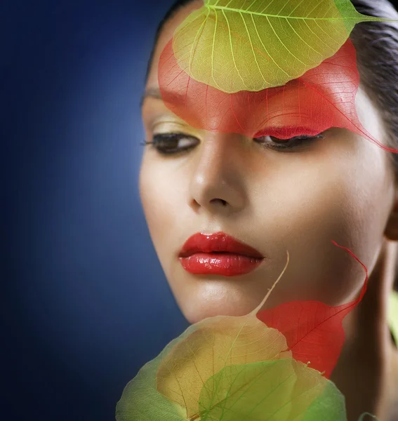 Herbst makeup.fashion art portrait — Stockfoto