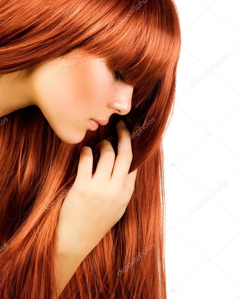  Long Hair .Beautiful Girl portrait Stock Photo by  ©Subbotina 10605452