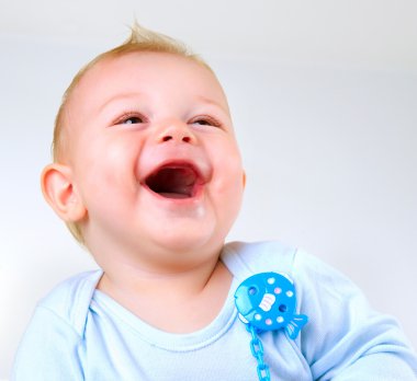 Cute Baby Boy Laughing clipart