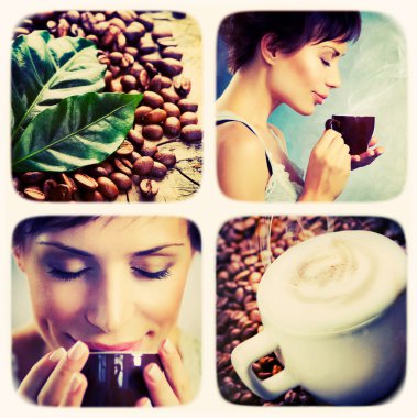 Coffee collage.Art Design clipart