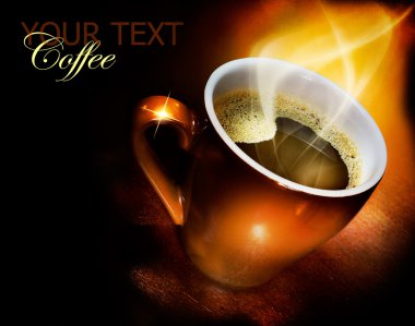 Coffee Over Black clipart