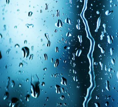 Wet Window With A Rain Drops clipart