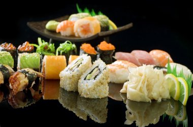 Sushi Over black clipart