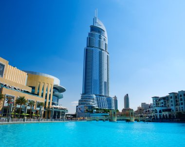 DUBAI, UAE - NOVEMBER 29. Address Hotel and Lake Burj Dubai clipart