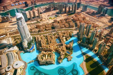 DUBAI, UAE. - NOVEMBER 29 : Dubai,the top view on Dubai from the clipart