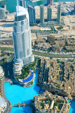 DUBAI, UAE. - NOVEMBER 29 : Dubai,the top view on Dubai from the clipart