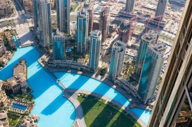 DUBAI, UAE. - NOVEMBER 29 : Dubai, the top view on Dubai downtow clipart