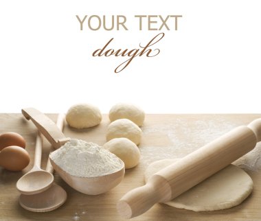 Dough For Baking Isolated On White clipart