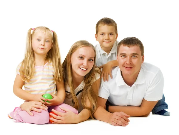Szczęśliwe rodziny duże. rodzice z dziećmi — Zdjęcie stockowe