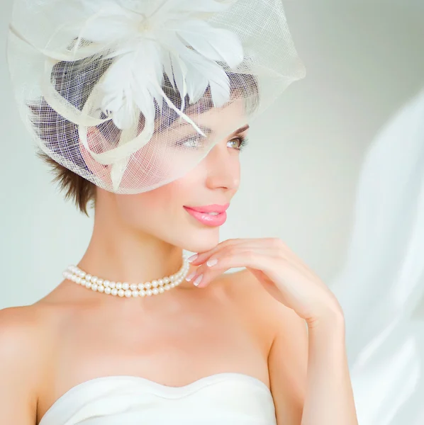 Bruid portrait.wedding jurk — Stockfoto