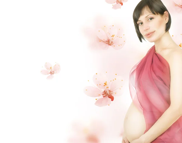 Kaunis raskaana oleva nainen — kuvapankkivalokuva