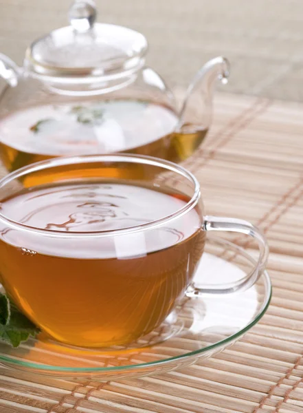 Chá de hortelã saudável — Fotografia de Stock