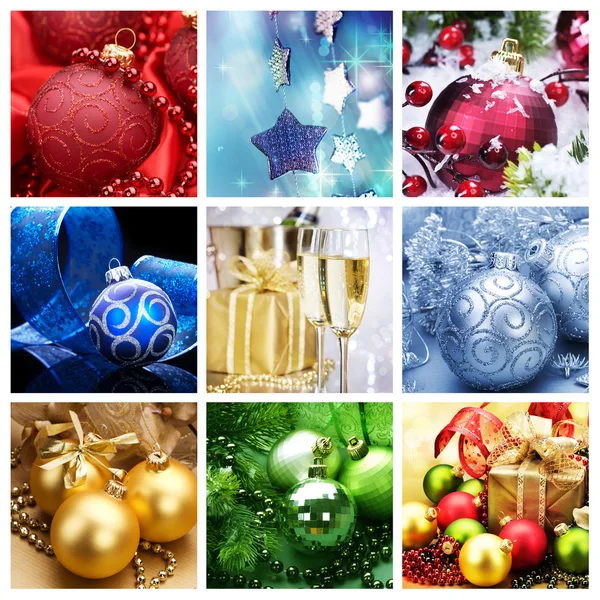 Kerst vakantie collage — Stockfoto