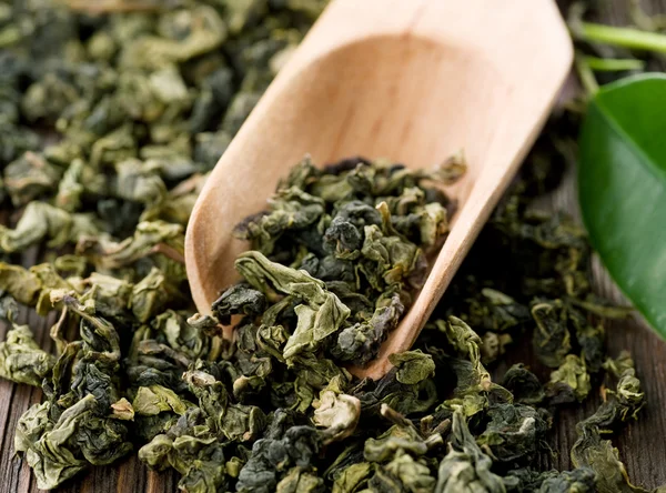 Wysokiej jakości herbata zielona zbliżenie — Zdjęcie stockowe