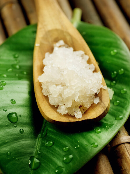 Морская соль крупным планом
