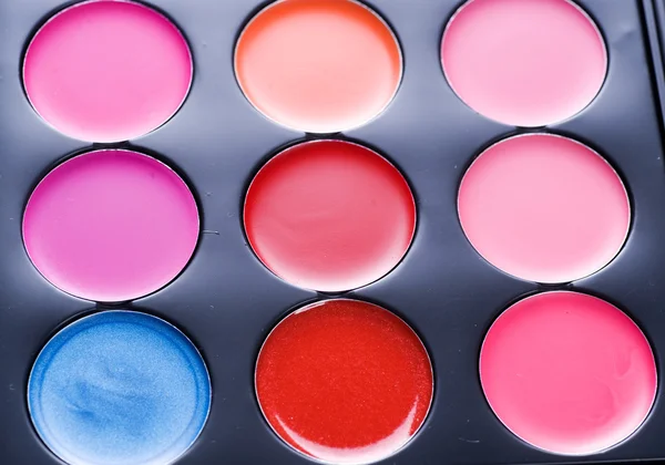 Jeu de maquillage. Palette multicolore professionnelle — Photo