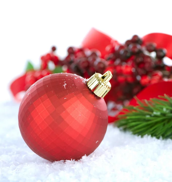 Christmas Decorations isolated on white — Stock Photo, Image