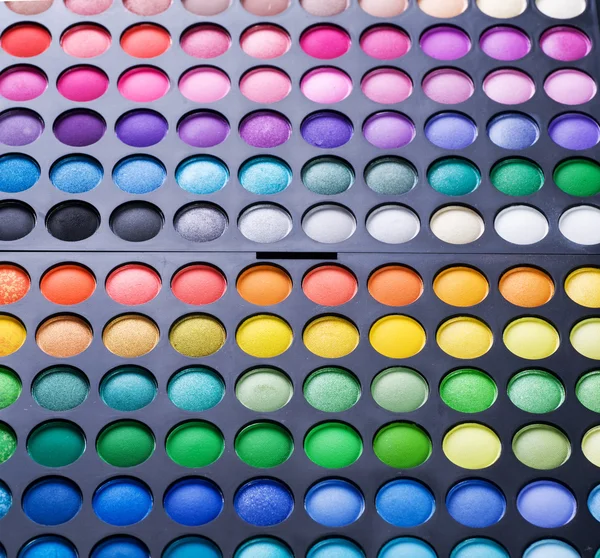 Trucco pronto. Palette ombretto multicolore professionale — Foto Stock