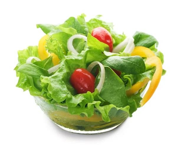 Gesunder Salat über weißem — Stockfoto