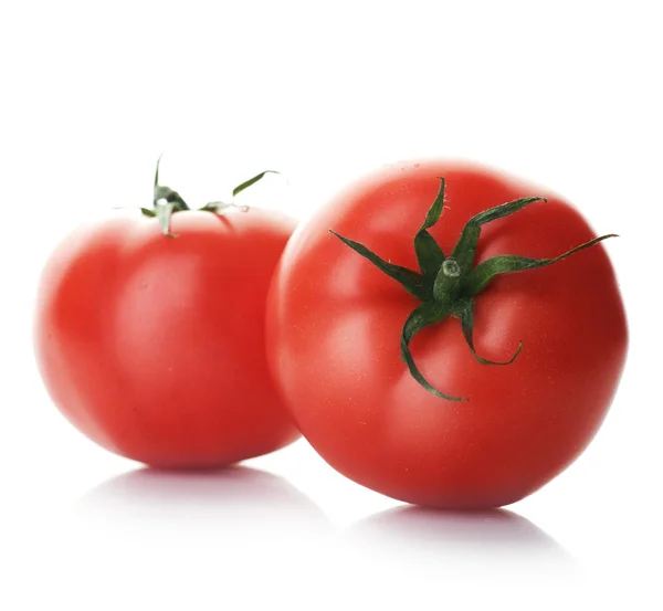 Beyaz üzerine domates — Stok fotoğraf