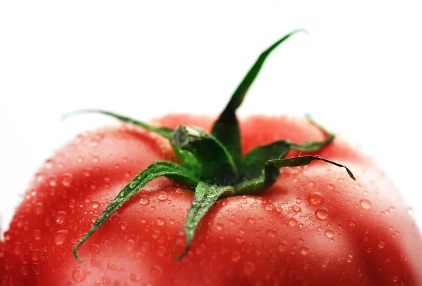 成熟的新鲜番茄边框特写 — 图库照片