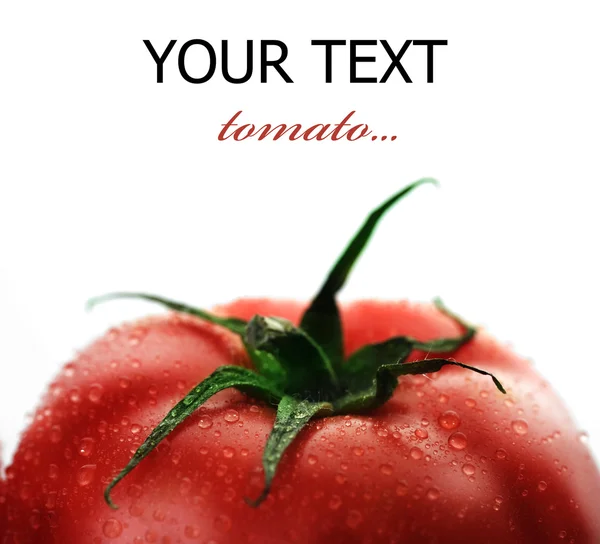 Closeup hranice zralé čerstvé rajče — Stock fotografie