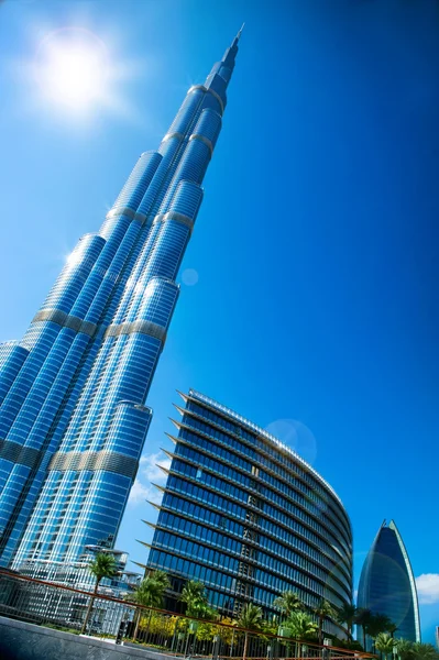 Burj khalifa. δείτε από το κέντρο του Ντουμπάι — Φωτογραφία Αρχείου