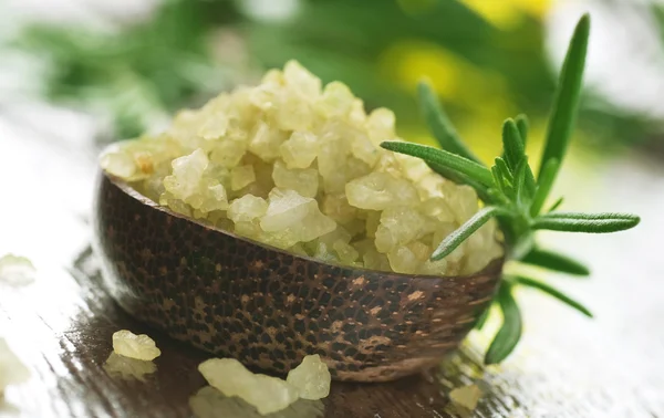 Spa Salt With Herbs — Stock Photo, Image