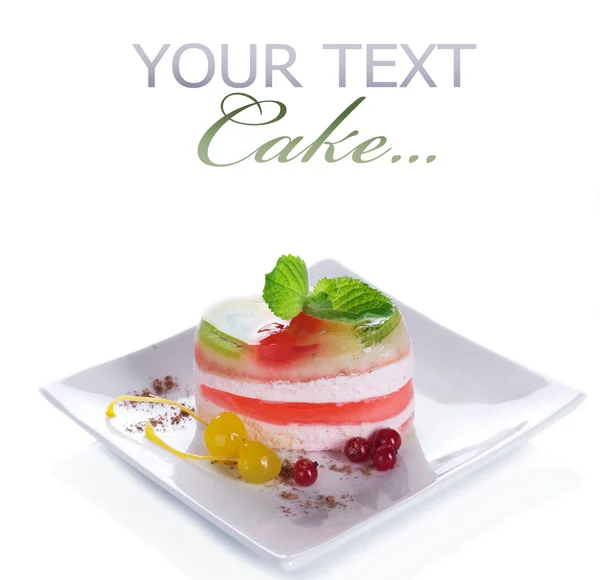 Ciasto na biały. lekki deser — Zdjęcie stockowe